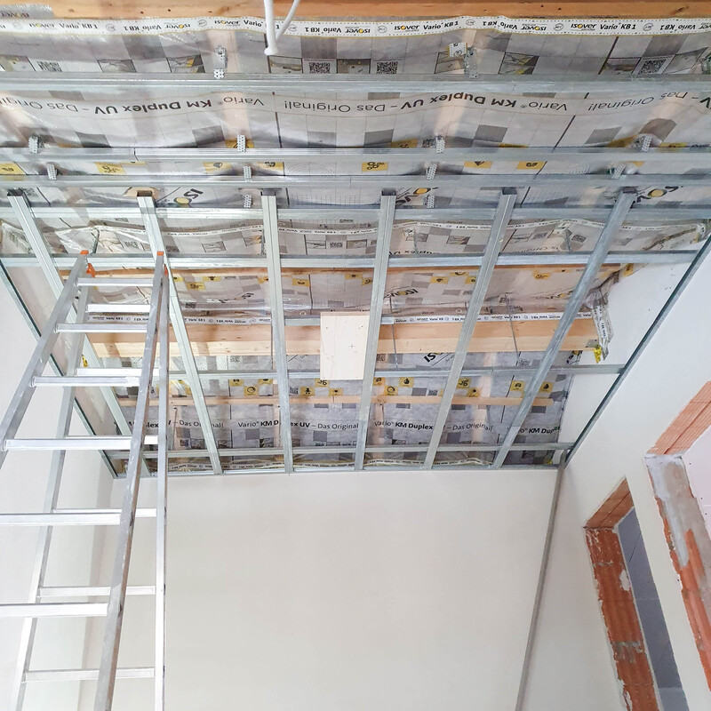 structura pentru tavan cu intaritura pentru lampi